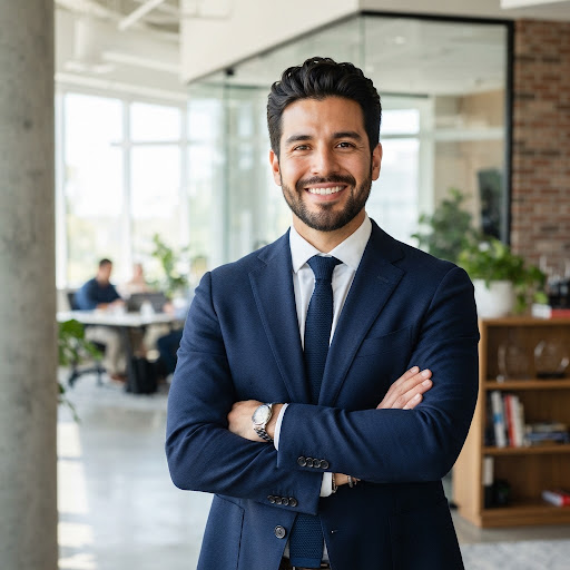 Young modern Hispanic founder